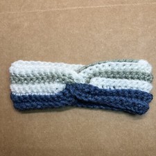Infant Hand Crocheted Ear Warmer Head Band - Made In USA - 15  Circumference
