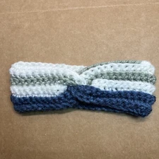 Infant Hand Crocheted Ear Warmer Head Band - Made In USA - 15” Circumference