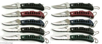 RITE EDGE Premium Mini Key Chain Folding Locking Pocket Knives Wholesale Lot of 10 New