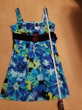 NWT Wrapper Multi Color Floral Cotton Dress  Junior  Size 9