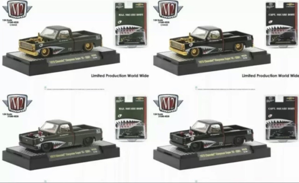 M2 Machines MAJ + CAPT SquareBody 1973 Chevy Cheyenne HS20 Chases