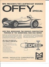 MPC Offy Special Slot Car Vintage Magazine Ad PHOTOCOPY