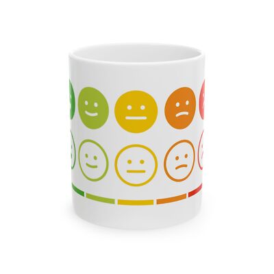 Mood Ring Ceramic Mug - Coffee Lover Gift, Emotion Coffee Cup, Stress Relief
