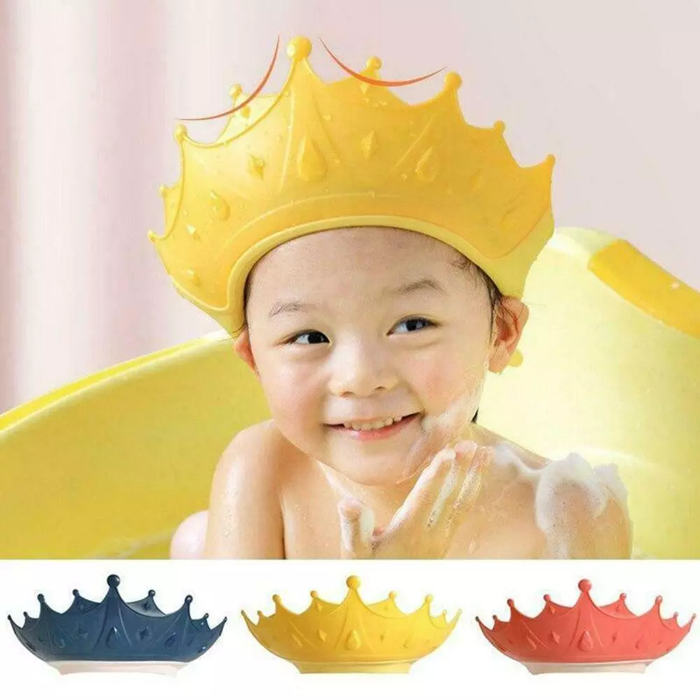 Bonnet douche bébé réglable couronne enfants enfants bain