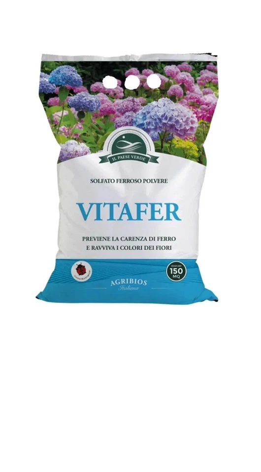 Agribios Vitafer Solfato di Ferro Ferroso concime in sacco da 5 kg