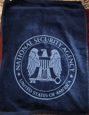 National Security Agency Small Towel, Blue - NEW
