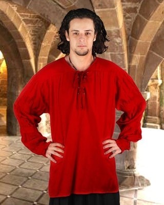 The Pirate Dressing C1009 Redbeard Shirt- Red - Large