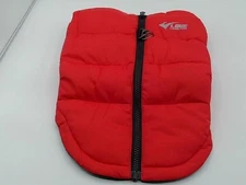 Fleece Lined Warm Dog Jacket For Winter Red Lovelonglong Size L