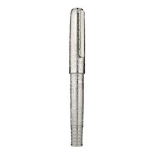 Hongdian 100 Silver Steel Piston Fountain Pen Iridium Fine Nib Calligraphy