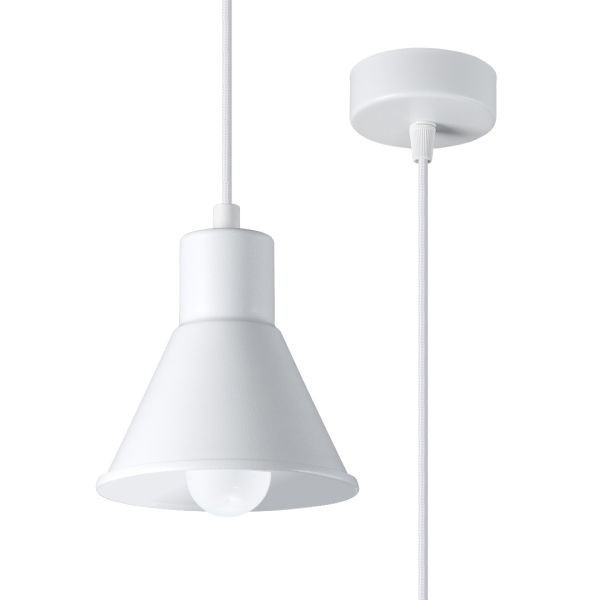 Suspension blanche E27 Taleja pour éclairer une table de salle à manger