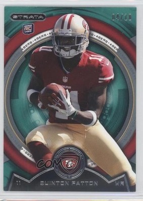 2013 Topps Strata Emerald 4/10 Quinton Patton #32 Rookie RC 1p5
