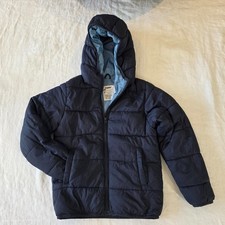 Lupilu Hooded Puffer Jacket Coat Boys 6-8 Navy Blue Water Repellent Warmth NWOT