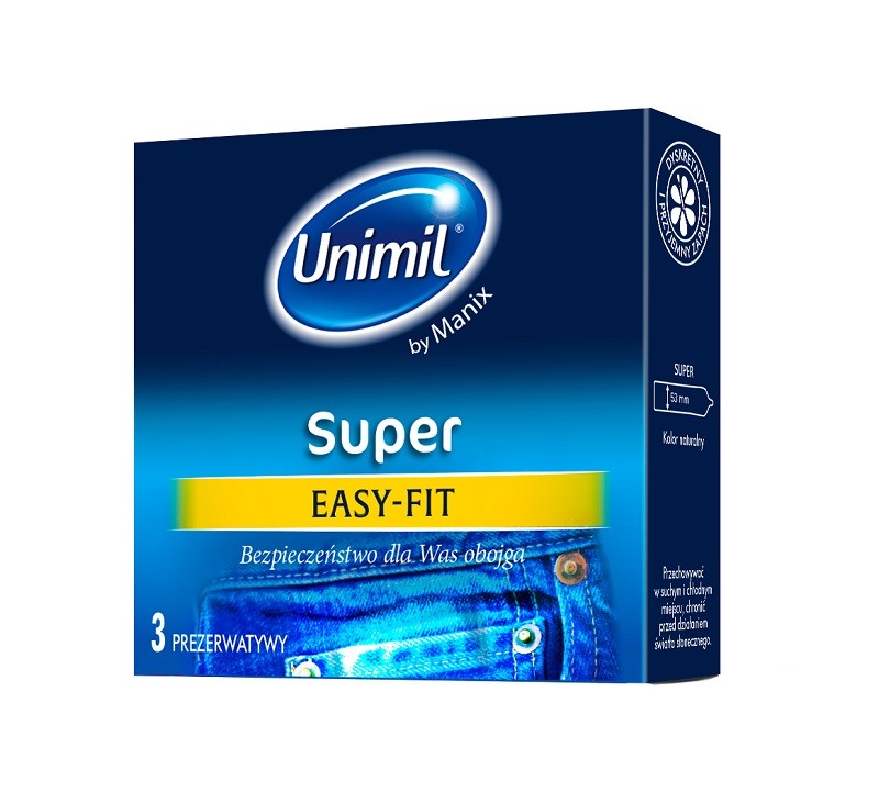 5011831088841 Unimil Super lateksowe prezerwatywy 3szt (P1) Unimil