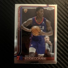 2025-26 Topps Chrome Basketball VJ Edgecomb RC Base #253 76ers Rookie Card
