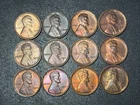 Toned Uncirculated Wheat Cent Lot 1909 10 13 13 D 15 16 18 19 20 27 34 34 D