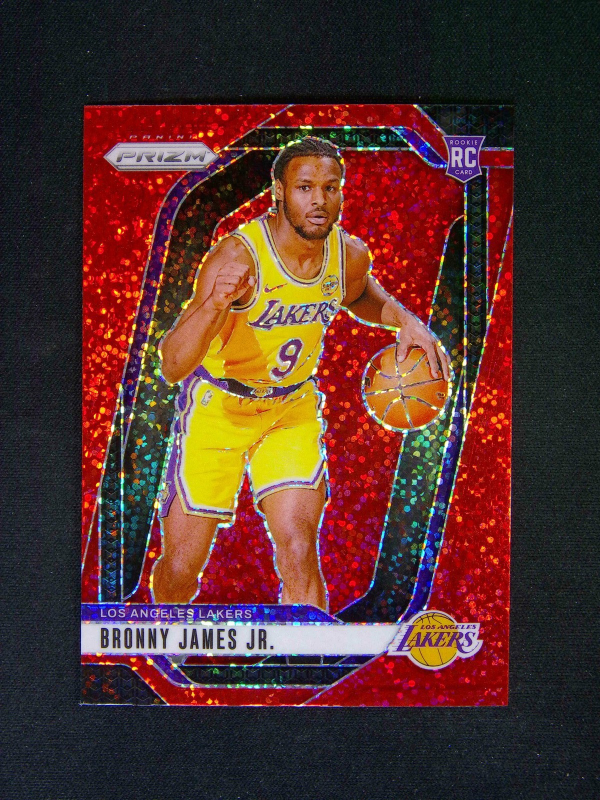 2024-25 Panini Prizm Bronny James Jr. #243 RC Rookie Red Sparkle SP