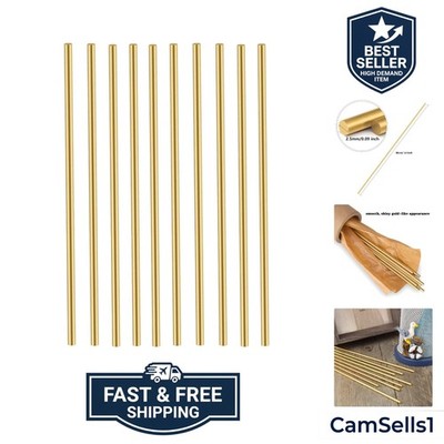 15 PCS 2.5 mm/3/32 inch Solid Brass Rods Lathe Bar Stock Kit Brass Round Stoc...