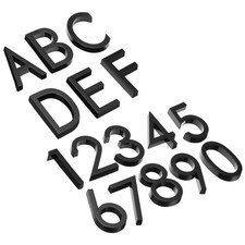 House Numbers 3D Mailbox Numbers 0-9 and A-F for Outside, 16Pcs Numbers , Black