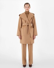 Max Mara Rialto Camel Hair Hooded Belted Shor...