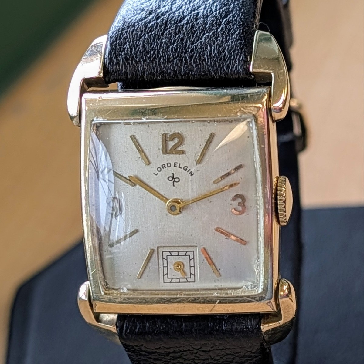 1950 Lord Elgin Watch Tank Case Grade 626 21 Jewels 14K GF