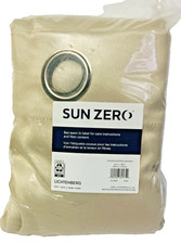 Sun Zero Broderick Theater Grade Blackout Panels 96  L x 52  W Cream 2-Pack