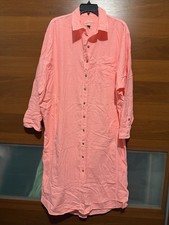 Universal Thread L Pink Collared Button Shirt Dress Long Sleeve Midi Cotton
