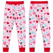 Little Sleepies Kids 5/6 Valentine Candy Pajama Leggings Sweetcore Holiday Cozy
