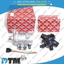 FEBI Electric Water Pump +Thermostat Kit For BMW 530xi 525xi X3 X5 328i 528i