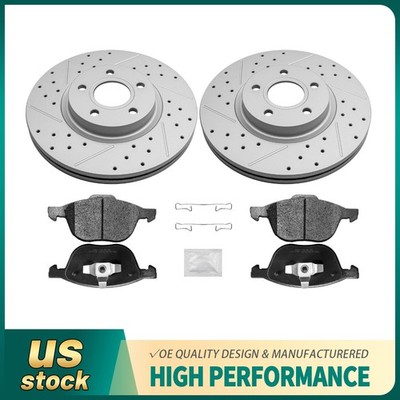 11.81 inch Front Disc Rotors + Brake Pads For Escape Volvo C30 C70 S40 V50 05-10