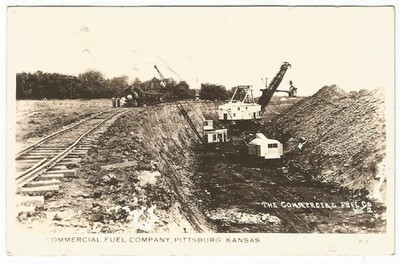  RPPC Pittsburg KS Commercial Fuel Co Train Derailment 1939 RPO Postcard Antique