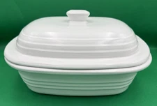 Pampered Chef 3.1 Qt/3L Deep Covered Baker Dutch Oven White 50162 Stoneware