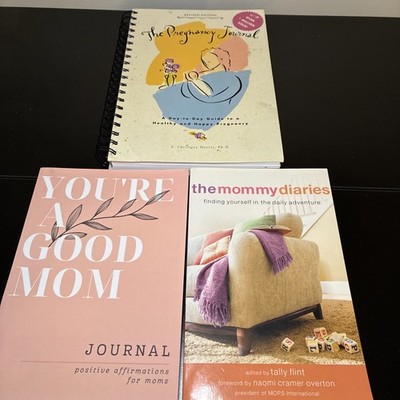 Pregnancy Journal Day-To-Day Guide w/ Mommy Diaries & You're A Good Mom Books