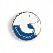 Journey to Churchill Polar Bear Lapel Hat Pin Canada Manitoba Souvenir Arctic