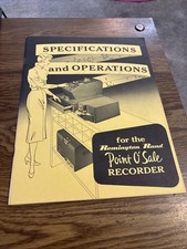 Specifications and Operations for the Remington Rand Point of Sale Recorder 50s