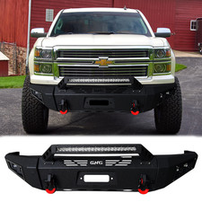 Vijay For 2014-2015 Chevy Silverado 1500 Front Bumpers Wwinch Plate Led Lights