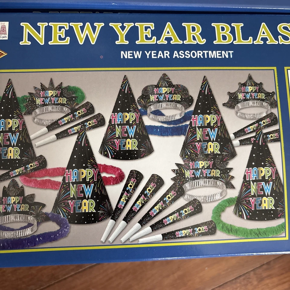 New Years Eve Day Party Supplies Decorations Kit Birthday Hat Lot X2 Tiara Horn - Image 2 of 4