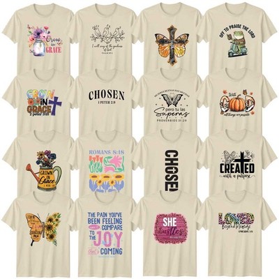 Blumen Christlicher Glaube Erwachsene T-Shirt Christentum Christ Geschenk