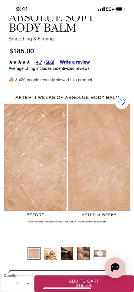 LANCOME Absolue Soft Body balm With Rose Extract 190ml / 6.4oz /New / $185 Value - Image 3 of 4