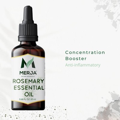 Merja Rosemary Essential Oil 100% Pure - 20 ml - 0.68 oz