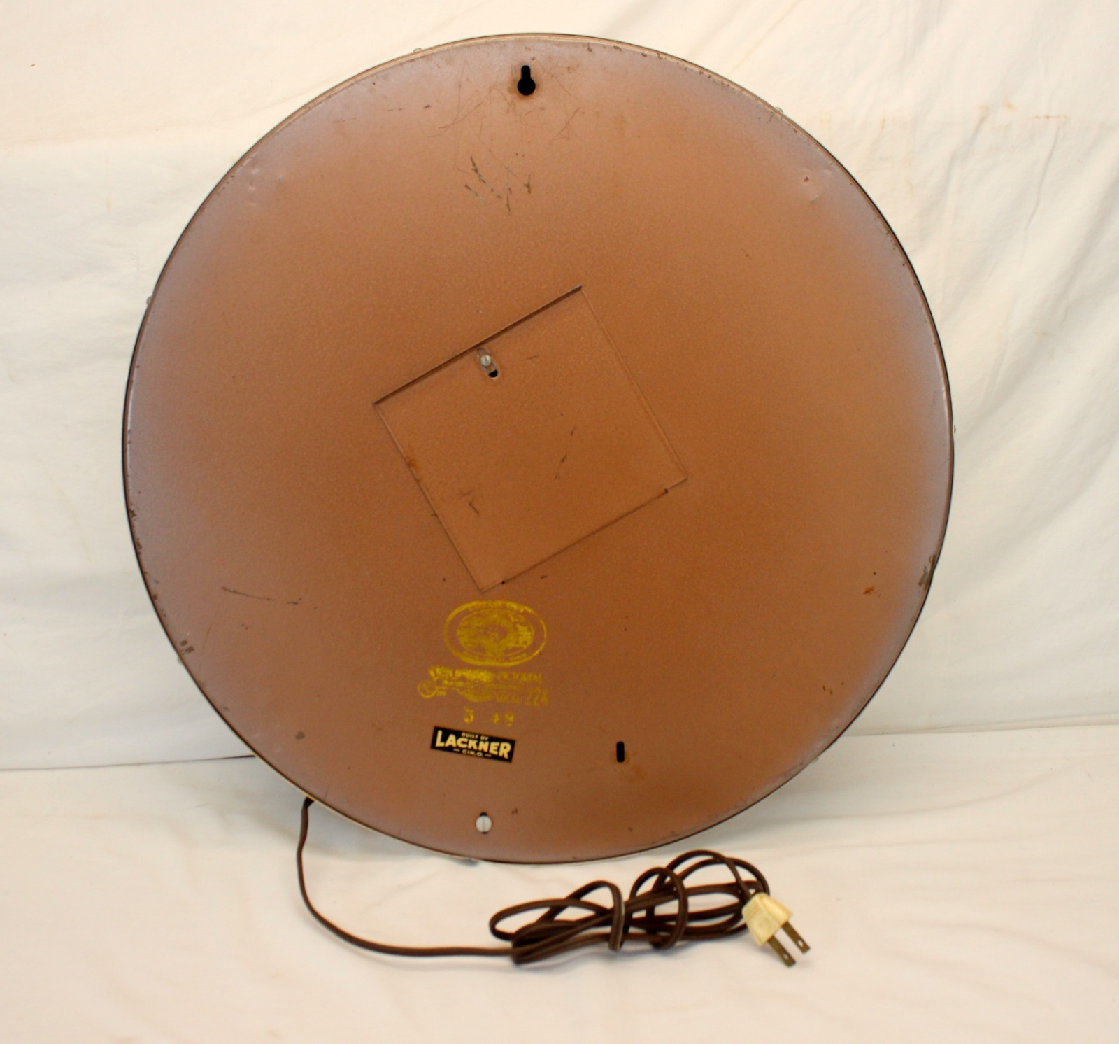 💥vintage HAMILTON Fine Watches NEON WALL CLOCK Lackner Ohio RUNNING 18"💥