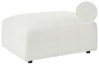 Ottomane Bouclé Weiß Gepolstert Rechteckig Modernes Design FußHocker Zum