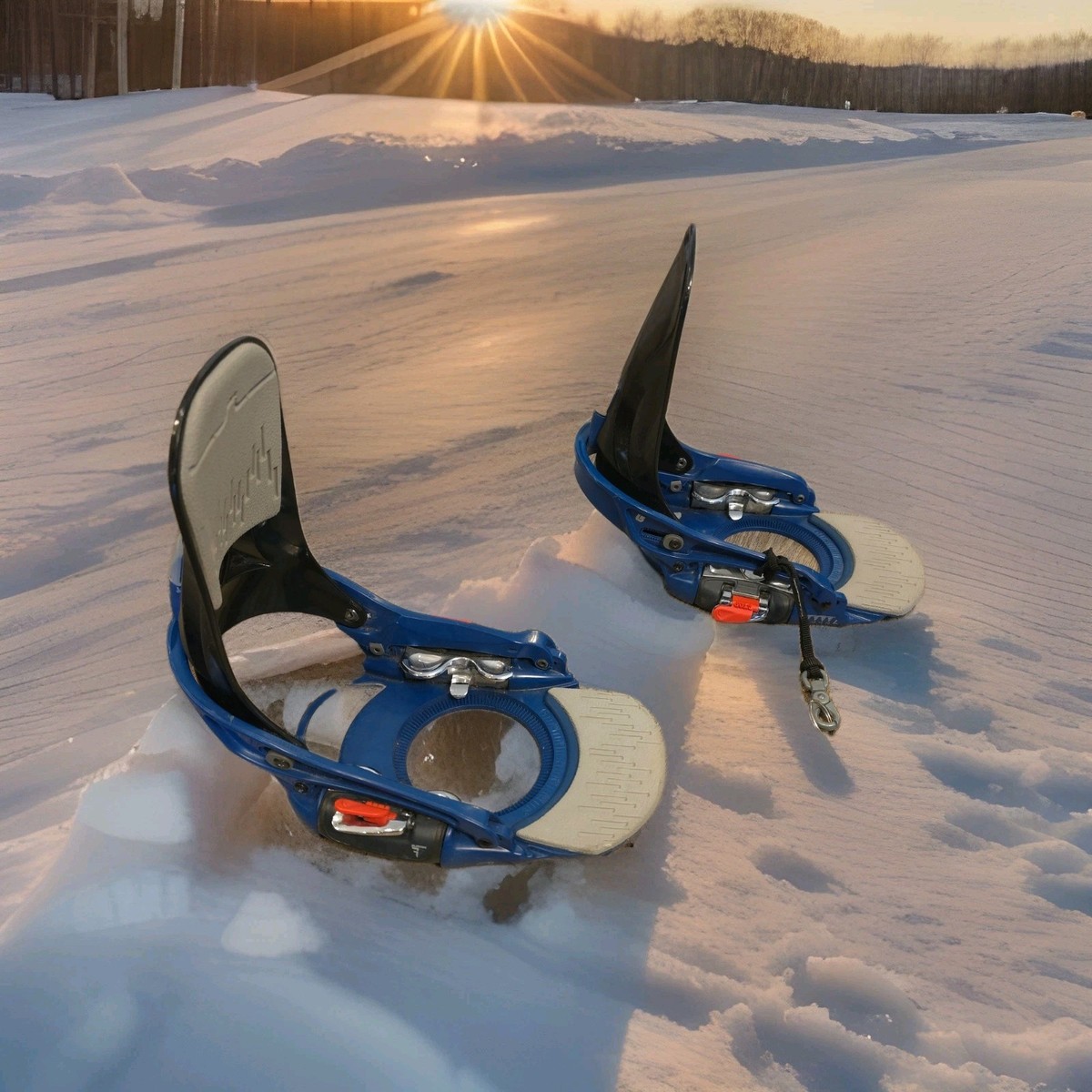 Burton Custom SI Snowboard Step-In Bindings Blue Large-Medium 2006