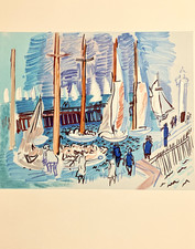Lithographie Raoul Dufy 1965 la régate