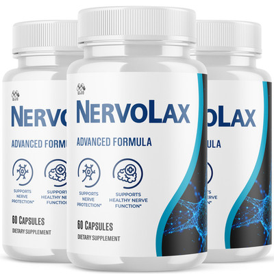 (3 Pack) Nervolax Advanced Nerve Support Strength Formula Nervo Lax 180 Capsules