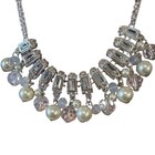 Vintage Crystal Necklace And Earring  Faceted,And Flux Pearls — photo 2
