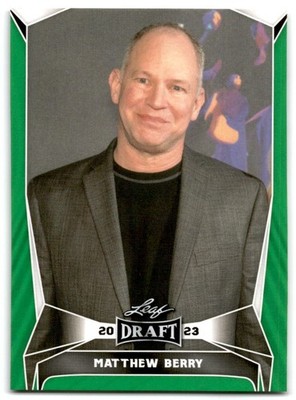 2023 Matthew Berry Leaf Draft Green Version Rookie
