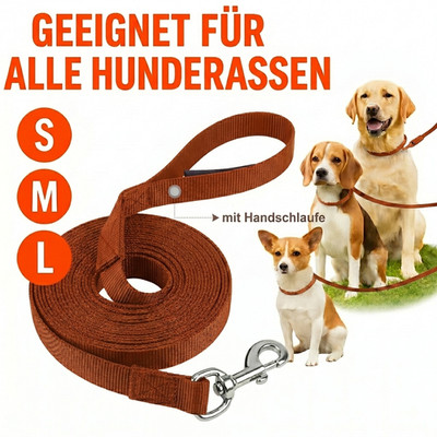Schleppleine Hundeleine Suchleine 10m Orange Training Feldleine Leine Karabiner