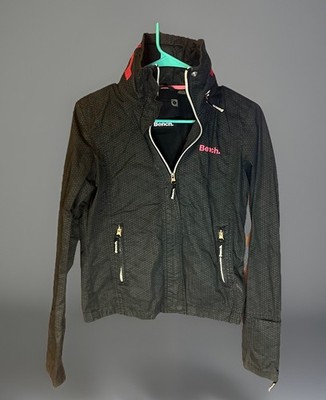 Bench Womens Sz S Athletic Jacket (Zipped Tuck away hood) Embroidered Logo K-602