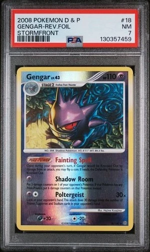 Gengar 18/100 Reverse Holo Stormfront Psa 7