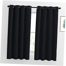 out Curtains 63 inch Length 2 Panels Burg - Easy 52"W x 63"L Pack of 2 Black